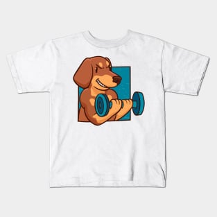 Muscular dachshund Kids T-Shirt